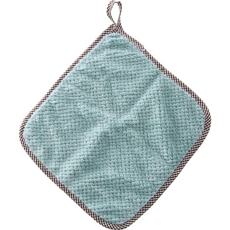 Chiffon De Cuisine En Corail Doux - Lavable Et Séchage Rapide - Pour Vaisselle Et Surfaces - Vert - Lot De 1 (1/2)