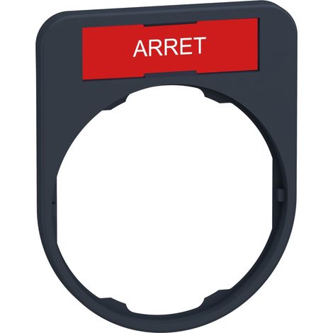 Harmony porte-étiquette plate 30x40 flush plastique noir ARRET SCHNEIDER ZBYF2104 (1/2)