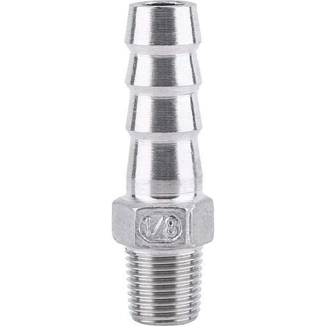 Raccordo a innesto rapido in acciaio inox con filettatura maschio (1/8" x 10 mm) (1/4)