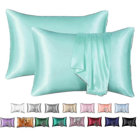 Set mit 2 Kissenbezügen aus 100 % Maulbeerseide, für die Haar- und Hautpflege