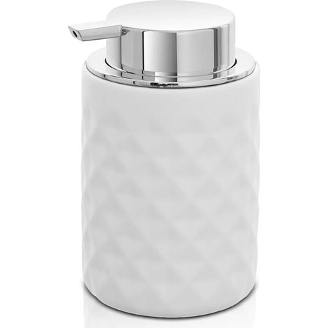 Dispenser sapone bianco da appoggio in ceramica Cristal