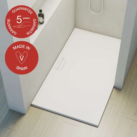 Receveur de douche Poalgi, extraplat, blanc , L.80 x l.120 cm, série Shile