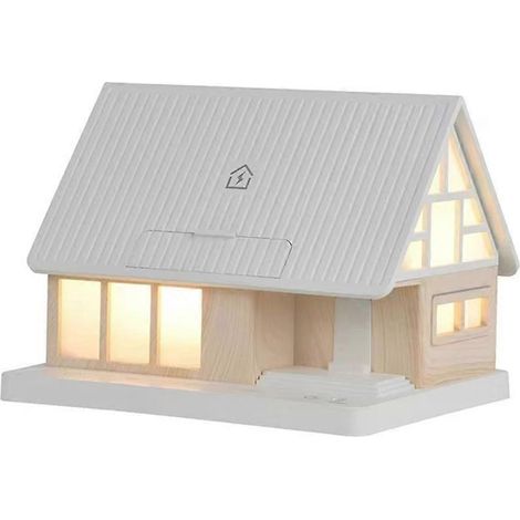 Lampe de chevet en forme de maison avec bruit blanc, lampe à intensité variable sur 3 niveaux et minuterie, aide au sommeil (1/5)