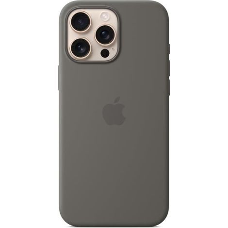 Apple Coque en silicone avec MagSafe pour iPhone 16 Pro Max - Gris minéral