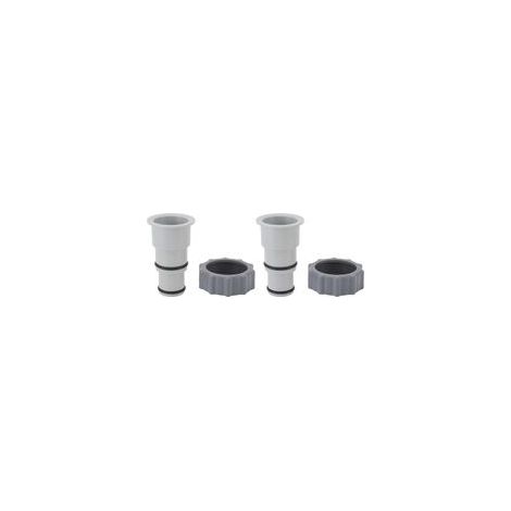 Lot de 2 adaptateurs de tuyau de rechange en plastique pour pompes à raccord fileté, tuyaux de 1,5 po et 1,25 po (1/5)