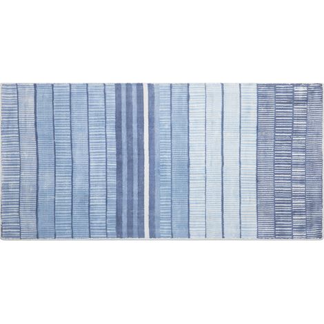 Alfombra 80 x 150 cm de piel de vacuno gris geométrica Yardere