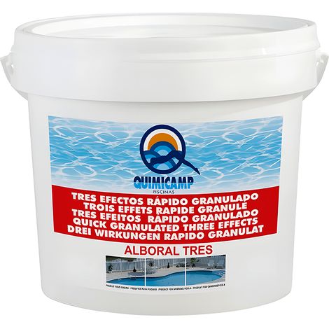 Alboral 3 Efectos Rápido Granulado 5 kg – Cloro + Algicida + Floculante (Quimicamp)
