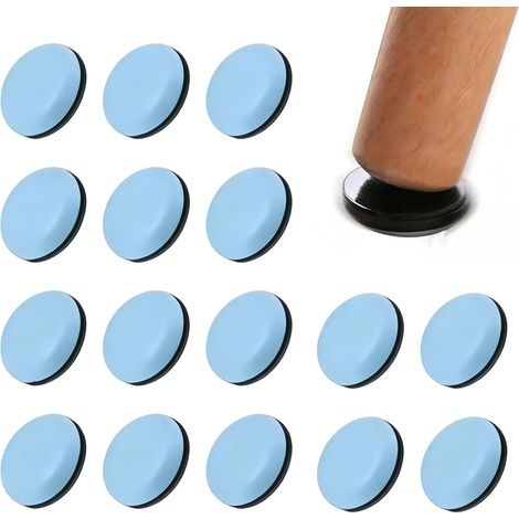 16 Pièces Patins de Meubles Lourds,Patins Glissants PTFE Téflon pour Meubles Lourds et Chaises Ronds,30 mm Auto Adhésifs Protege Pied de Table Cale Meuble Sol Lisse Parquet Carrelage Réduction Bruit (1/5)