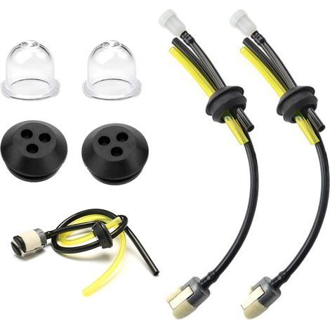 Fuel Lines with Filter, Universal Fuel Filter Kit, Fuel Line for Brush Cutter, Lawn Mower Fuel Hoses with Primer Bulb, For Gardening and Agriculture, 2 Sets (1/5)