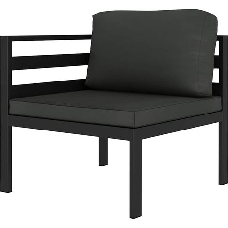 Modular-Sofa-Eckteil 1 Stk. mit Kissen Aluminium Anthrazit