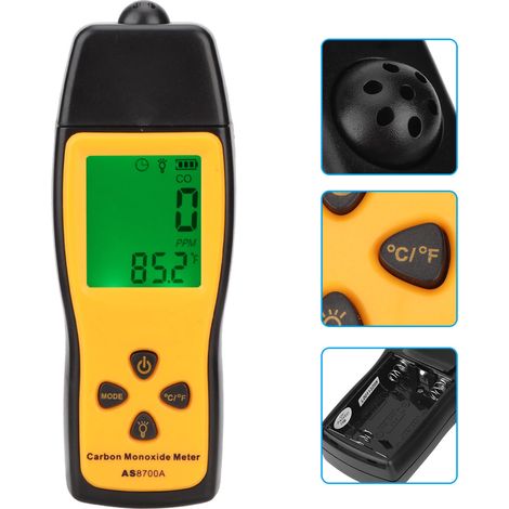 SMART SENSOR Détecteur de monoxyde de carbone portable haute précision testeur de gaz CO moniteur jauge (1/5)