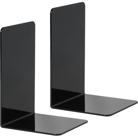 Serre-Archives - Métal Noir - 14 x 12 x 24 cm - Pour Étagères Bureau Maison - Lot De 2 Pièces