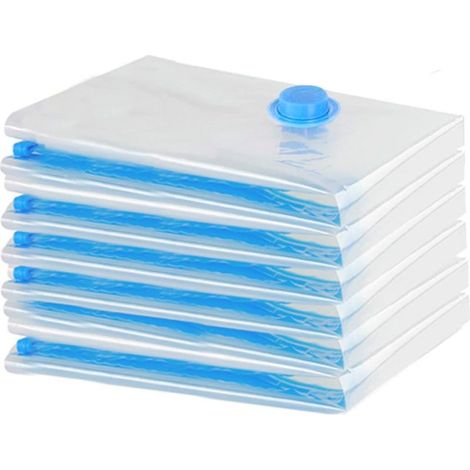 Sacs de rangement sous vide extra larges - Sacs hermétiques pour vêtements, couettes, draps, oreillers - Lot de 5 (XXXL) (1/5)