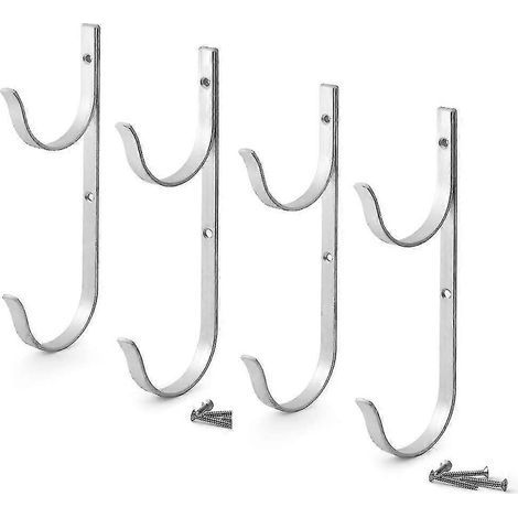 Satz Aluminiumhalterungen für Schwimmbadpfosten, Haken für Teleskoppfosten (1/5)