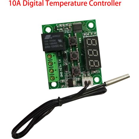 Eosnow W1209 Digitale Temperaturreglerplatine, mikroelektronisch, hochgenau, NTC-Sensor, Temperaturregelung, Thermostat-Panel mit wasserdichter Sonde