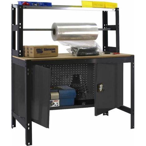 Mesa de Trabajo SIMONWORK BT 4 cabinet 900 antracita/madera (1/2)