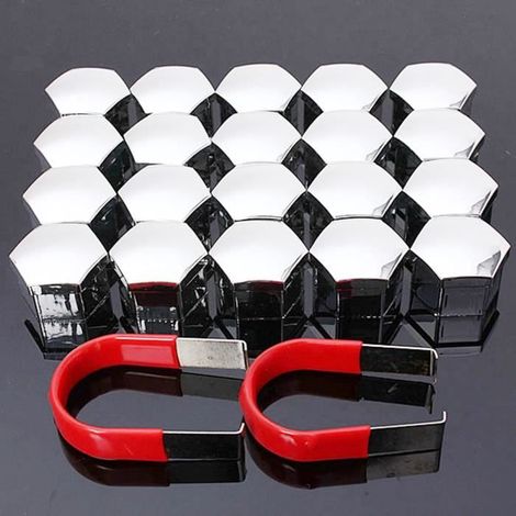 TEMPSA 20x 17mm Ecrou Roue Hexagonal Plastique CHROME (1/4)