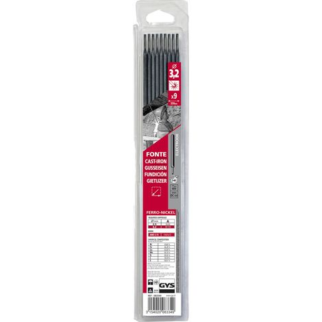 GYS 9-Electrode Cast Iron Welding Electrodes (Diameter 3.2mm) in Blister Pack – Brand New
