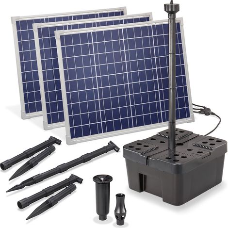 Solar Teichfilter Set Professional 150W 5000 l/h Gartenteich Teichpumpe 100912 (1/5)