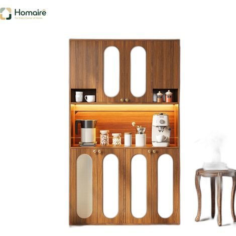 Colonnes de rangement naturel MDF 106 x 40 x 178 cm HOMAIRE (1/5)
