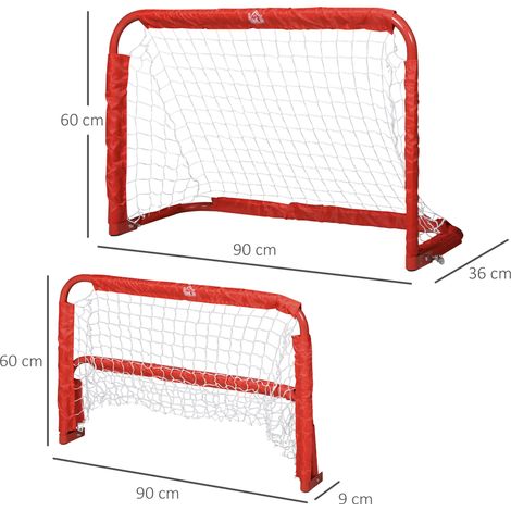 Faltbare Mini-Fußballtore, 2er-Set, Q195-Stahl, rot, 90 x 36 x 60 cm HAVRYA (1/5)