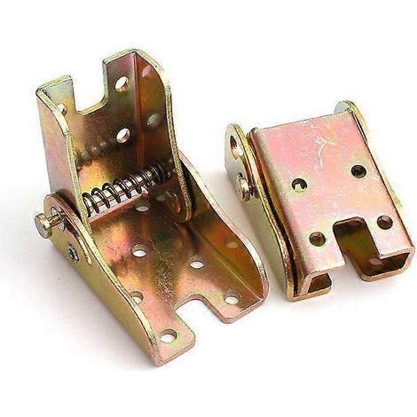 Ensemble de 2 pièces avec pieds de table pliants verrouillables, en acier laminé à chaud, 2,2 mm d'épaisseur, pliage à 90 degrés, verrouillage par bouton, accessoires pour meubles de canapé-lit. (1/5)