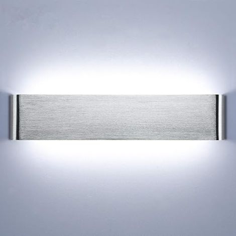 Murale Interieur 40cm Lampe de Mur 18W 6000k Lampe Murale LED en aluminium pour Chambre à Coucher, Eclairage Couloir, Salon, Escaliers (1/5)