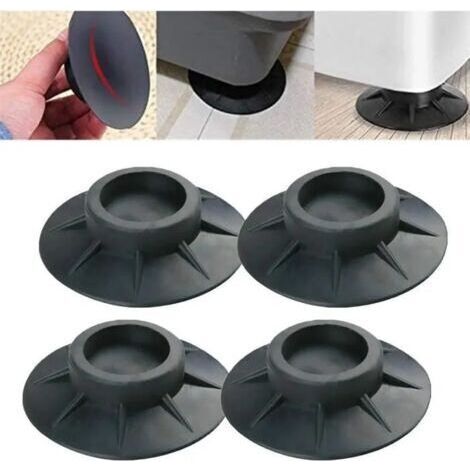 Patins anti-vibrations pour lave-linge, absorption des chocs et réduction du bruit, lot de 4, patins pour pieds de sèche-linge (1/4)