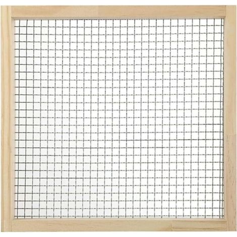 Tamis de jardin manuel polyvalent en acier inoxydable, Passoire pour compost, terreau, sable, cailloux et terre - Ouverture : 8 mm × 8 mm (1/5)