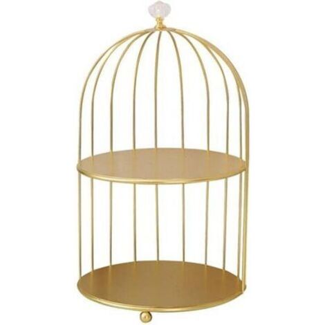 Ecleanfy-Étagère cosmétique en forme de cage à oiseaux, idéale pour les cosmétiques de bureau, les cupcakes, les flacons de parfum, les produits de soin et les desserts.