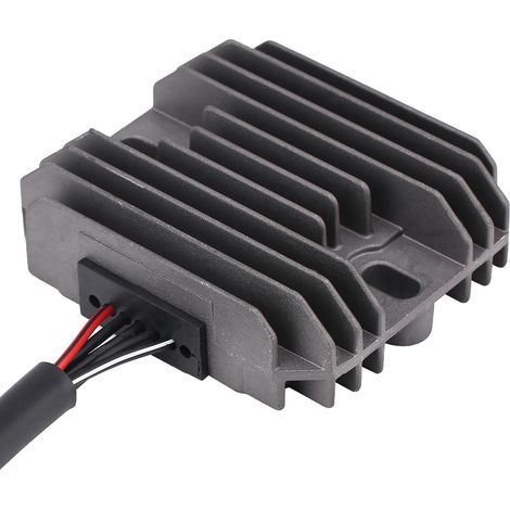 Redresseur régulateur de tension moto aluminium noir 9,3x8,2x2,7 cm compatible Suzuki GSXR600 97-05 GSXR750 96-05 GSXR1000 01-04 1 pièce (1/5)
