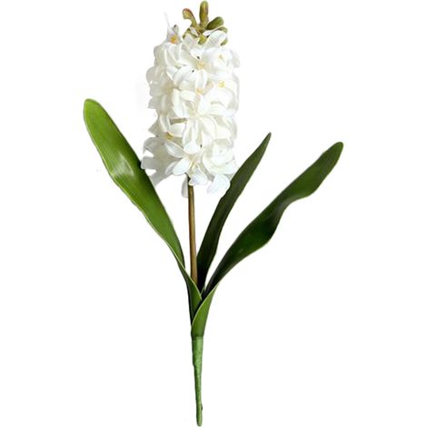 Jacinthe orientale artificielle blanche PE, Bouquet multifonctionnel, décor pour rebord de fenêtre de cuisine, salon (1/5)