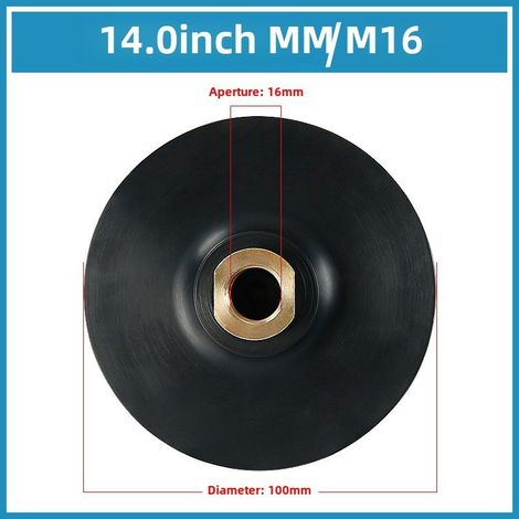 Tête de meulage en caoutchouc souple et flexible, joint souple, ponceuse d'angle, plaque adhésive pour ponceuse à pavés, ventouse auto-adhésive (diamètre 4 pouces 10 cm, ouverture M16) (1/5)