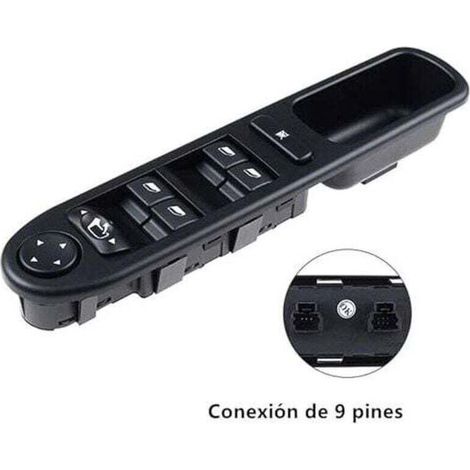 Levé Vitre Avant Gauche Drive CÔTÉ Vitre Électrique Interrupteur Principal, Interrupteur de Lève-Vitre Compatible pour Peugeot 307 307SW 307CC-- (1/4)