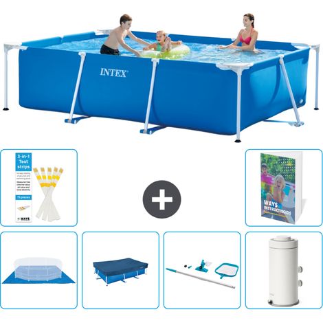 Rechteckiger Frame Pool - 300x200x75 cm - 7-teilig S119