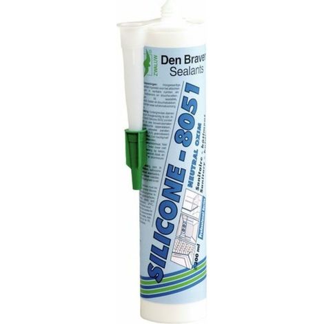 Den Braven – Mastic silicone 8051 translucide 300ml – Excellente adhérence béton, bois, verre – Résistant aux champignons – Élasticité permanente