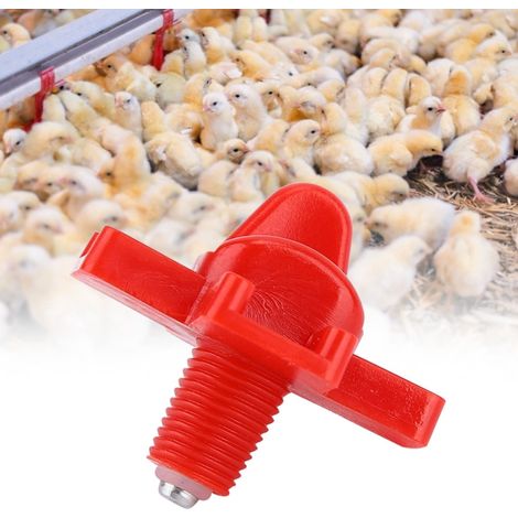 Beyamis Lot de 20 abreuvoirs à ressort horizontaux à fixation latérale pour volailles (poulets, oiseaux, cailles) (1/5)