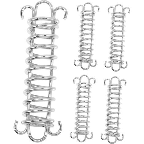Lot de 5 loquets à ressort en acier inoxydable, kit de montage pour voile d'ombrage, tente de jardin, ajustement relatif (1/5)