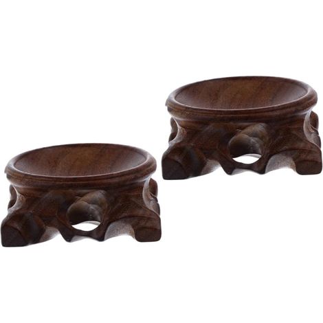 Juego de 2 soportes para bolas de cristal – hechos de madera, para bolas de adivinación/decorativas