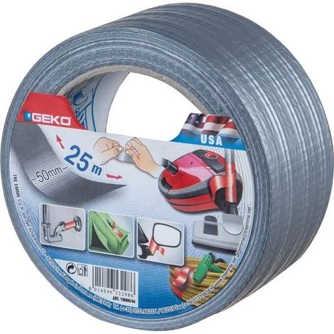 Silberner Gewebeklebeband 50 mm x 10 m