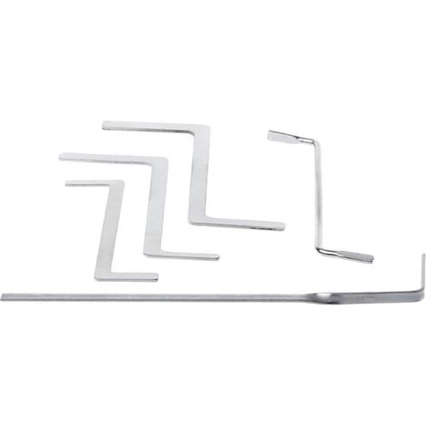 Ensemble de 5 outils de serrurier : outils de tension à double rangée, outils de crochetage en acier inoxydable
