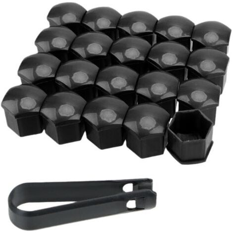 Lot de 20 cache-écrous de roue pour écrous Ø 17 mm, type universel, avec outils de modification automobile inclus. (1/3)