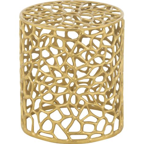 Tabouret en Métal "Cecelia" 38cm Doré (1/3)