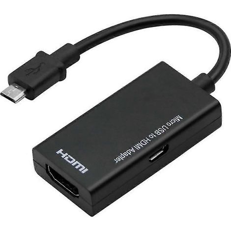 Câble adaptateur Micro USB vers HDMI compatible avec les téléphones portables et les téléviseurs HD, connecteur Micro USB mâle vers HDMI femelle. (1/5)
