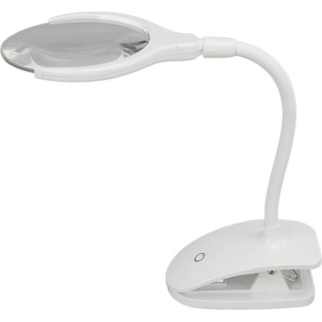 Lampe Loupe LED avec Lentille Pliable et Base Stable - Éclairage pour Lecture et Travail de Précision (1/5)