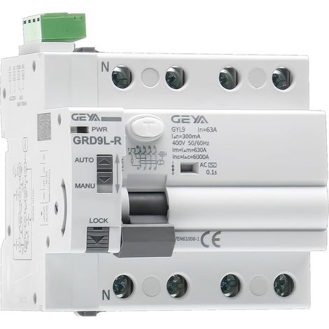 Disjoncteur à Réenclenchement Automatique 6KA ELCB RCCB RCD Type AC (Réenclencheur AC220V+RCCB 4P-63A-300mA) (1/5)