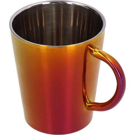 300 ml doppelwandiger, isolierter Edelstahlbecher mit Henkel für Kaffee (1/5)