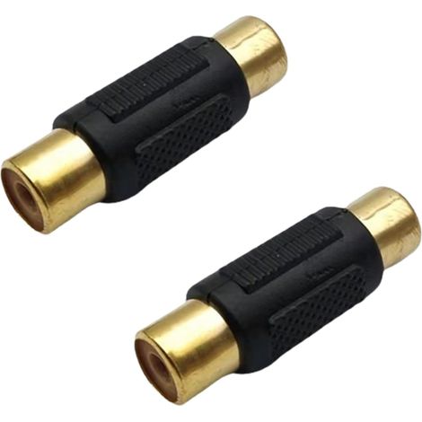 2 Stück Cinch Kupplung Buchse auf Buchse Audio Video Adapter für Lautsprecher, Cinch Kabel, Phono, Verstärker (1/5)