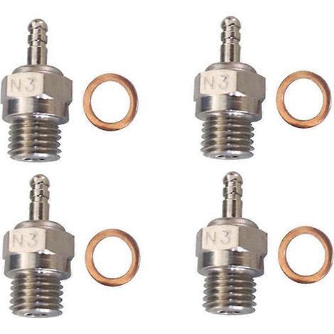 Lot de 4 bougies de préchauffage N3 pour camion nitro, moteur Apex SH, remplacement pour voiture RC, modèle standard, HSP 70117 (1/5)