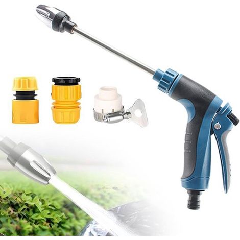 Nettoyeur haute pression Turbo - Pistolet de lavage auto - 3 raccords - Pistolet pour tuyau d'arrosage - Pistolet à eau haute pression - Nettoyeur haute pression - Pour jardin, voiture et nettoyage -  (1/5)
